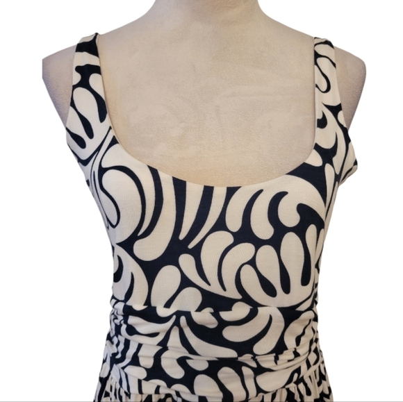 Boden Sleeveless Print Midi Dress Size 8 Petite - Picture 3 of 6